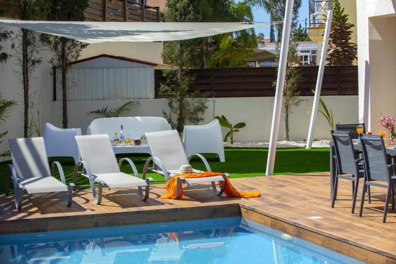 Tsokkos Family Villa - Pool Garden 2' Walk To Beach Protaras Esterno foto